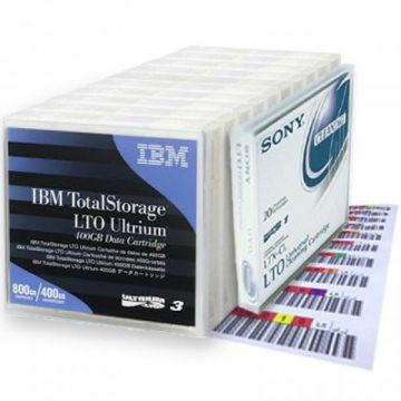 IBM LTO-3 BUNDLE DEAL : 10 backup & 1 Sony Universal cleaning tape, plus 10 labels