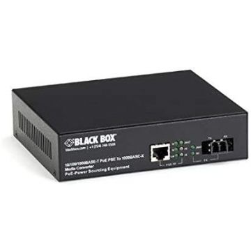 Black Box LPS500A-MM-SC PoE PSE Gigabit Media Converter