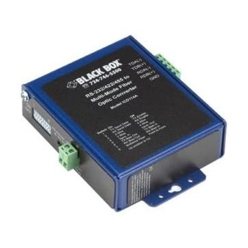 Black Box ICD116A Industrial Opto-Isolated Serial To Fiber Single-Mode SC Converter