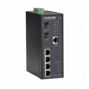 Black Box LPH2004A-2GSFP Industrial Managed Gigabit Ethernet PoE+ Switch