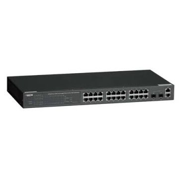 Black Box LPB201A PoE L2 Managed 10/100 Switch With (2) Dual-Media SFP Ports