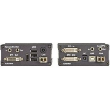 Black Box ACX310FIA ServSwitch Fiber DVI-D + USB Extenders, DVI, VGA, And Audio