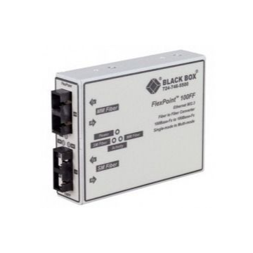 Black Box LMC250A FlexPoint 100-Mbps Multimode To Single-Mode Fiber-To-Fiber Mode Converter
