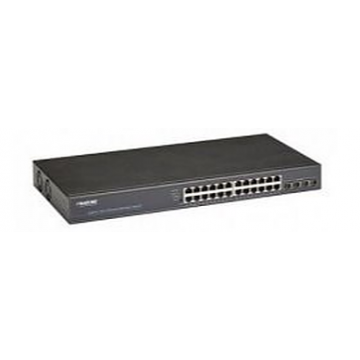 Black Box LPB5028A Gigabit PoE+ Ethernet Managed Switch Eco With 10G Uplink, 28 Port
