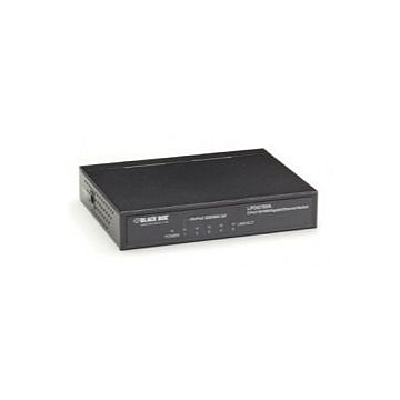 Black Box LPDG705A PoE PD Switch, Unmanaged, 10BASE-T/100BASE-TX/1000BASE-T, 5-Port