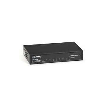 Black Box LPE108AE PoE PD Switch, Unmanaged, 10BASE-T/100BASE TX, 8-Port