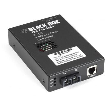 Black Box TE164A-R2 POTS 2-Wire To Fiber Converter, FXS To Single-Mode SC